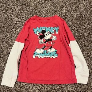 Disney Red Crew Neck Shirt